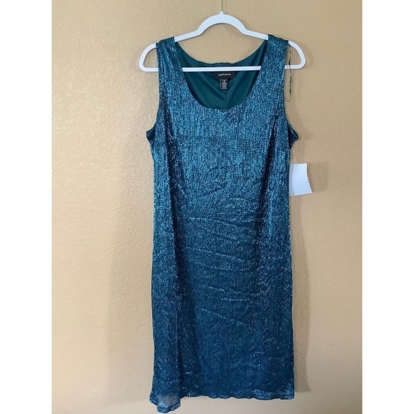 R&M Richards Women's Plus Size Sleeveless Metallic Dress and Jacket Sz18 - Picture 2 of 5